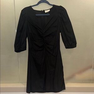 Black 3/4 Sleeve Long Sleeve Dress